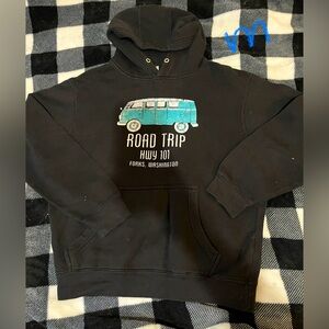 Comfy all black hoodie from forks Wa!